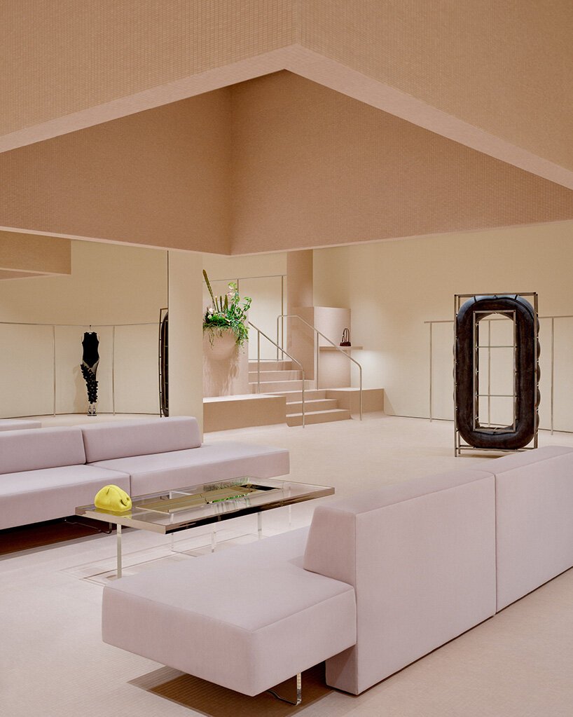 Alaïa Miami, the interiors clad in pink mosaic · photo designboom