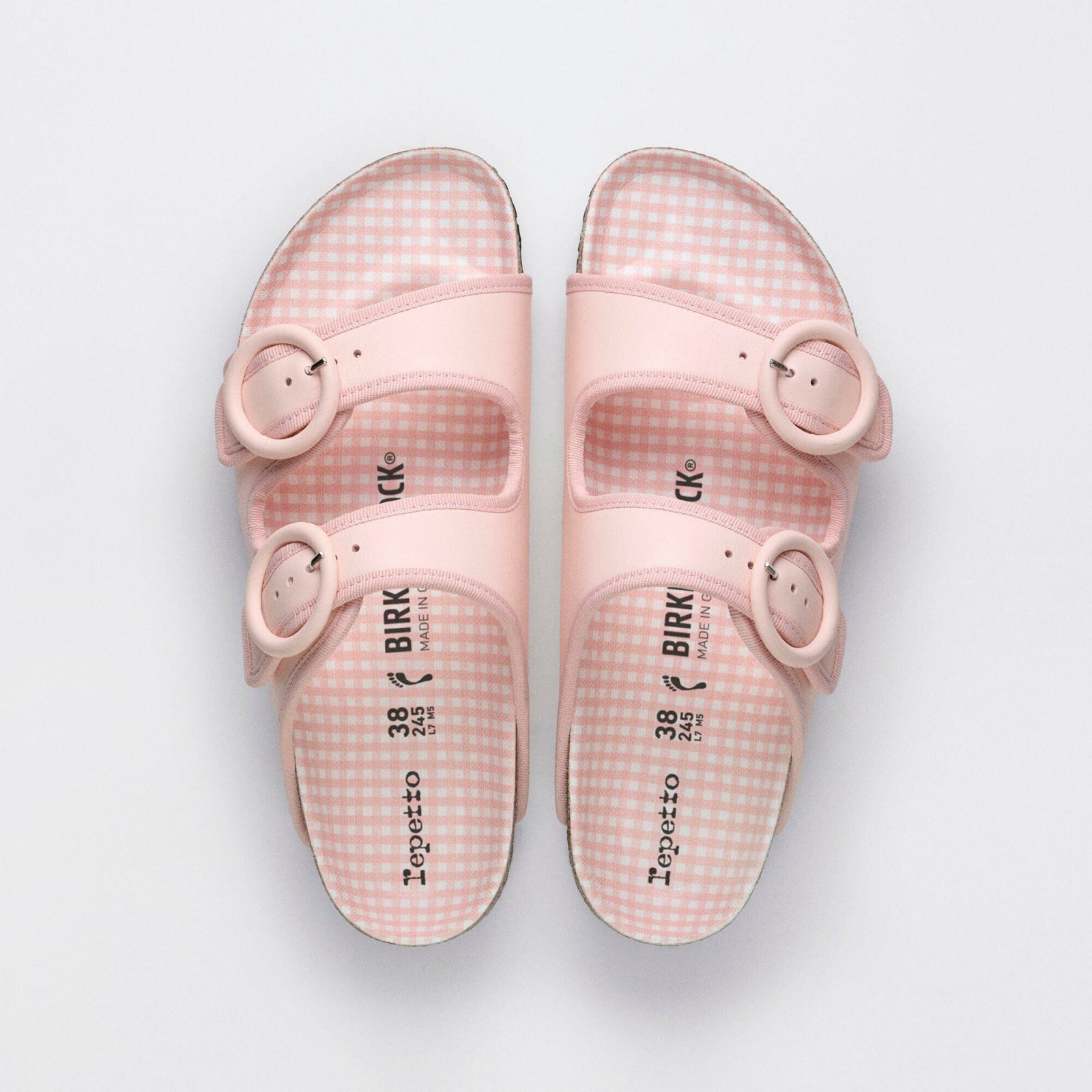 Birkenstock x Repetto, l'Arizona in pelle naturale Icon Pink.