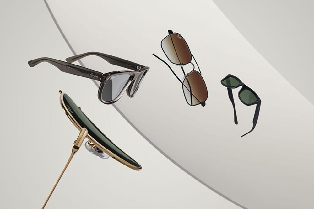 The Ray-Ban Reverse models: Aviator, Wayfarer, Caravan and Boyfriend