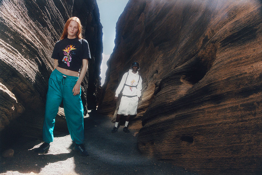 PUMA x KOCHÉ capsule garments with two-way zippers and multiple pockets