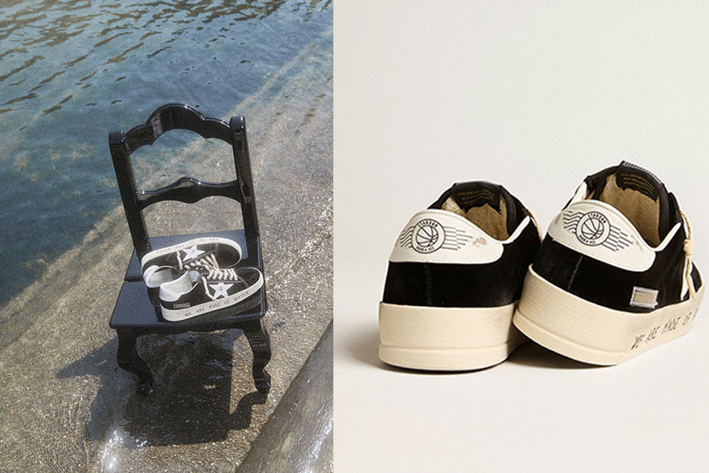 Sneaker Stardan Golden Goose con frase scritta a mano da Fabio Novembre