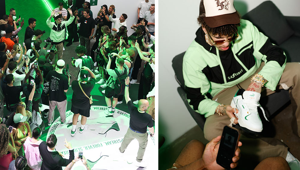 LaMelo Ball on stage at PUMA's Forever Slipstream event in Paris