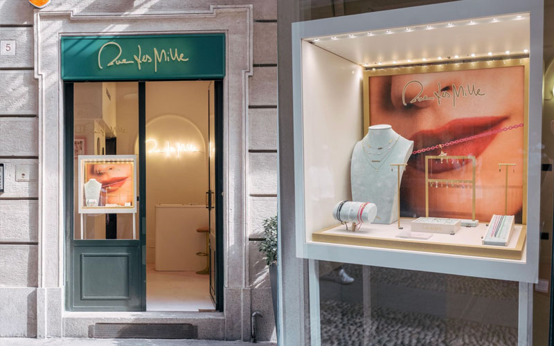 Inside the Rue des Mille boutique in Milan's Brera district