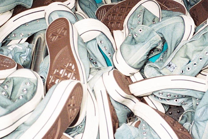 Stüssy x Our Legacy Converse Chuck 70 in light blue canvas