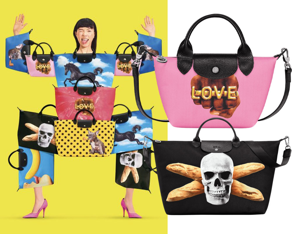 Longchamp and Toiletpaper reinvent 'Le Pliage'