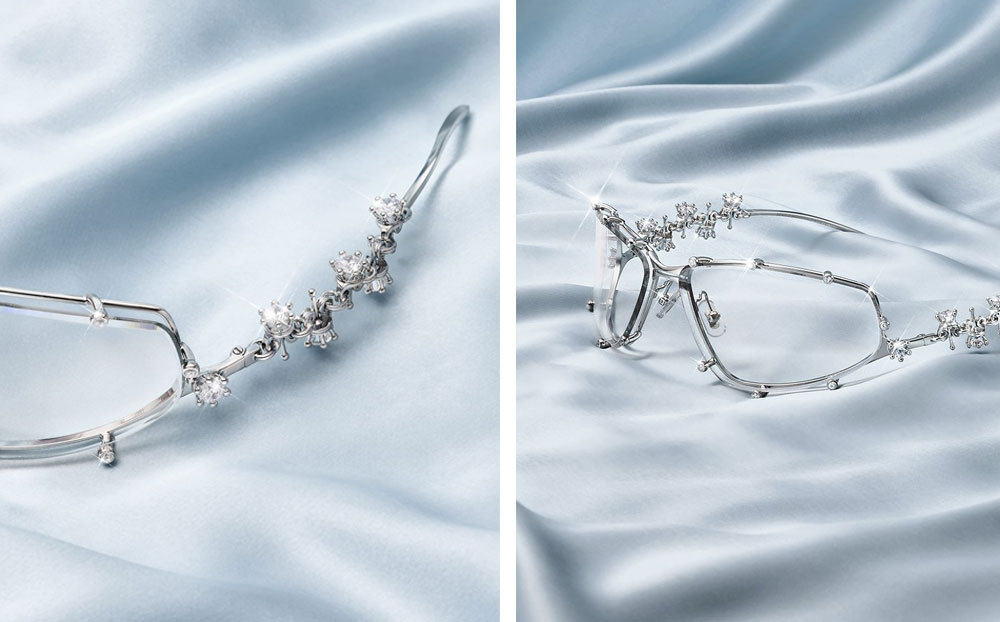 Tiara 02 glasses with thin frames and sparkling light points