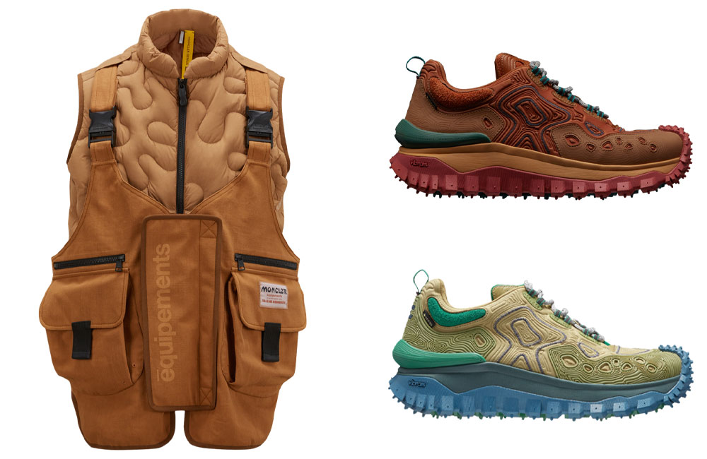 Trailgrip sneaker reworked by Salehe Bembury for Moncler