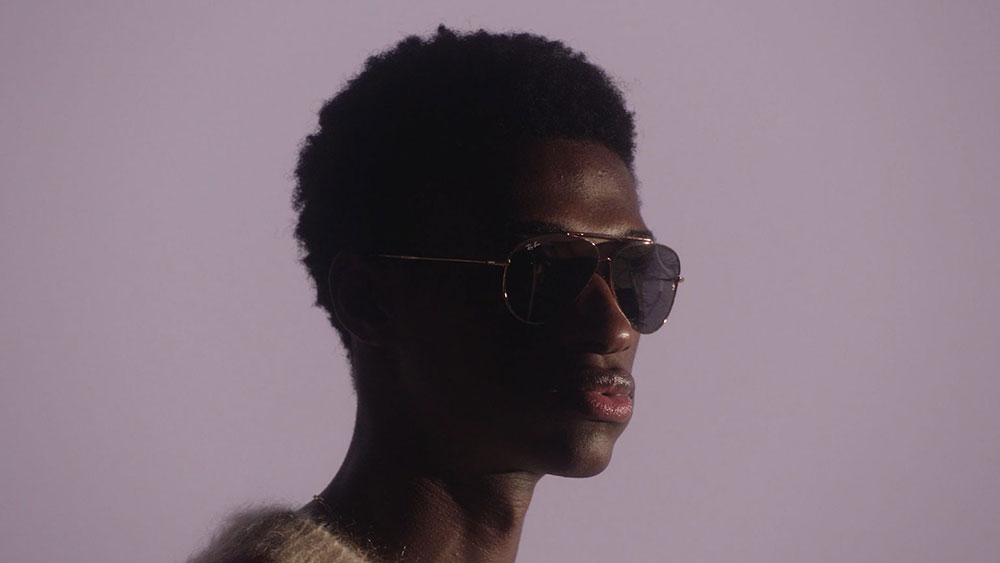 Ray-Ban x LuisaViaRoma glasses worn, frame following the cheekbone