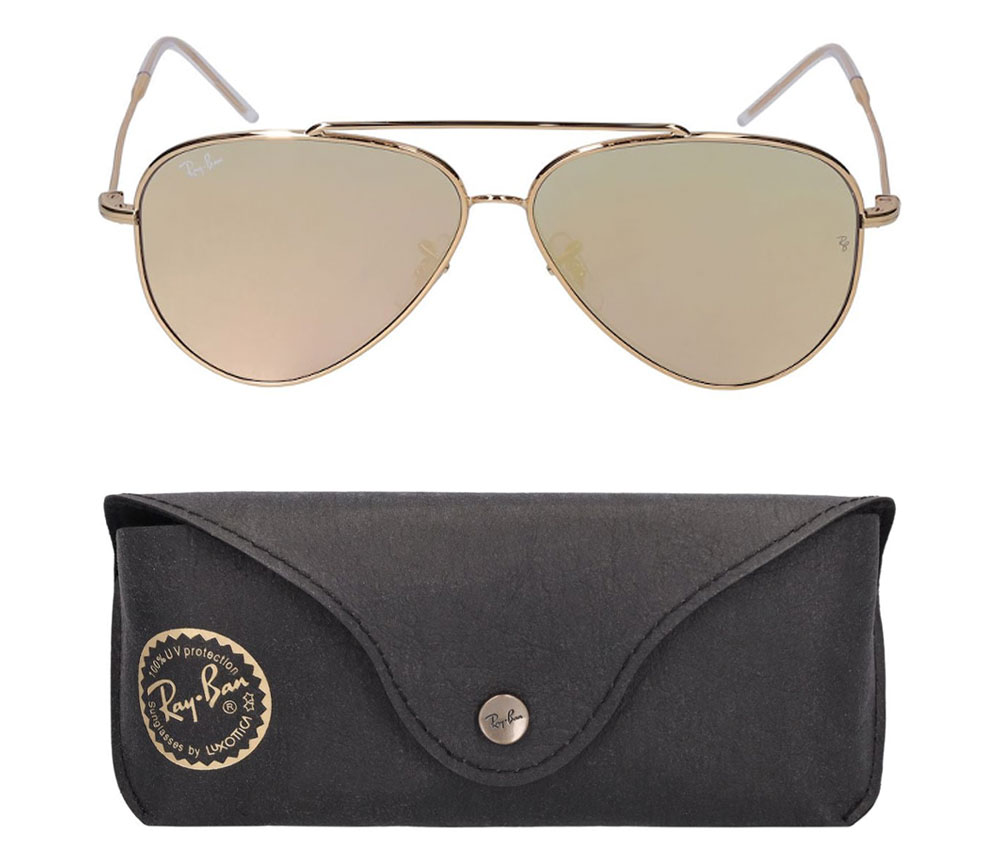 Limited edition Ray-Ban x LuisaViaRoma glasses with gold frame
