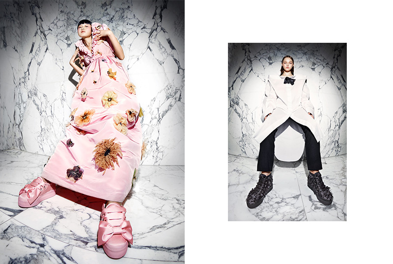 Superga x Viktor & Rolf sneaker with haute couture satin bow