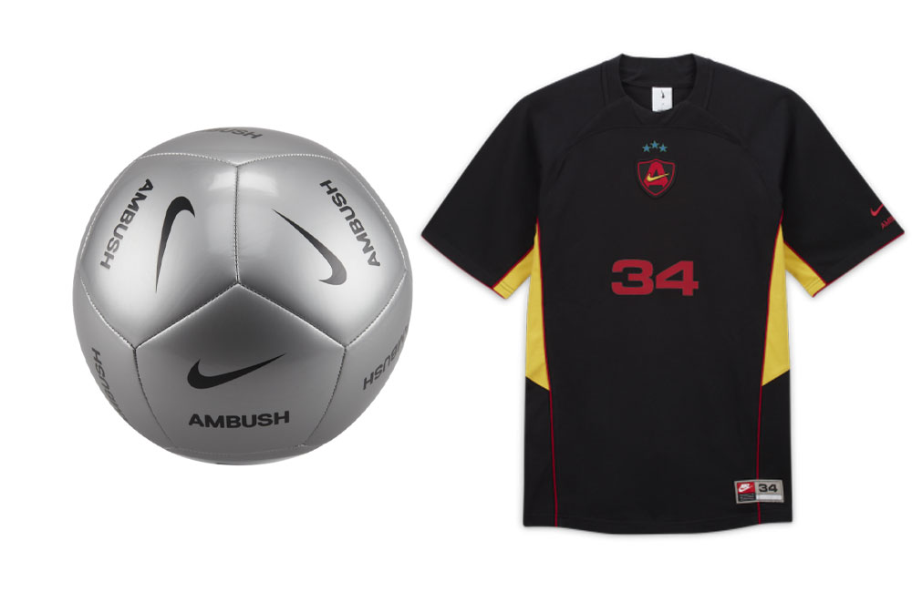 Nike x AMBUSH unisex t-shirt inspired by the classic football jersey
