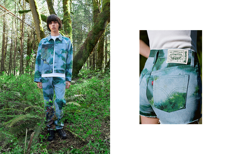 Levi's x Studio Ghibli denim jacket with Princess Mononoke artwork