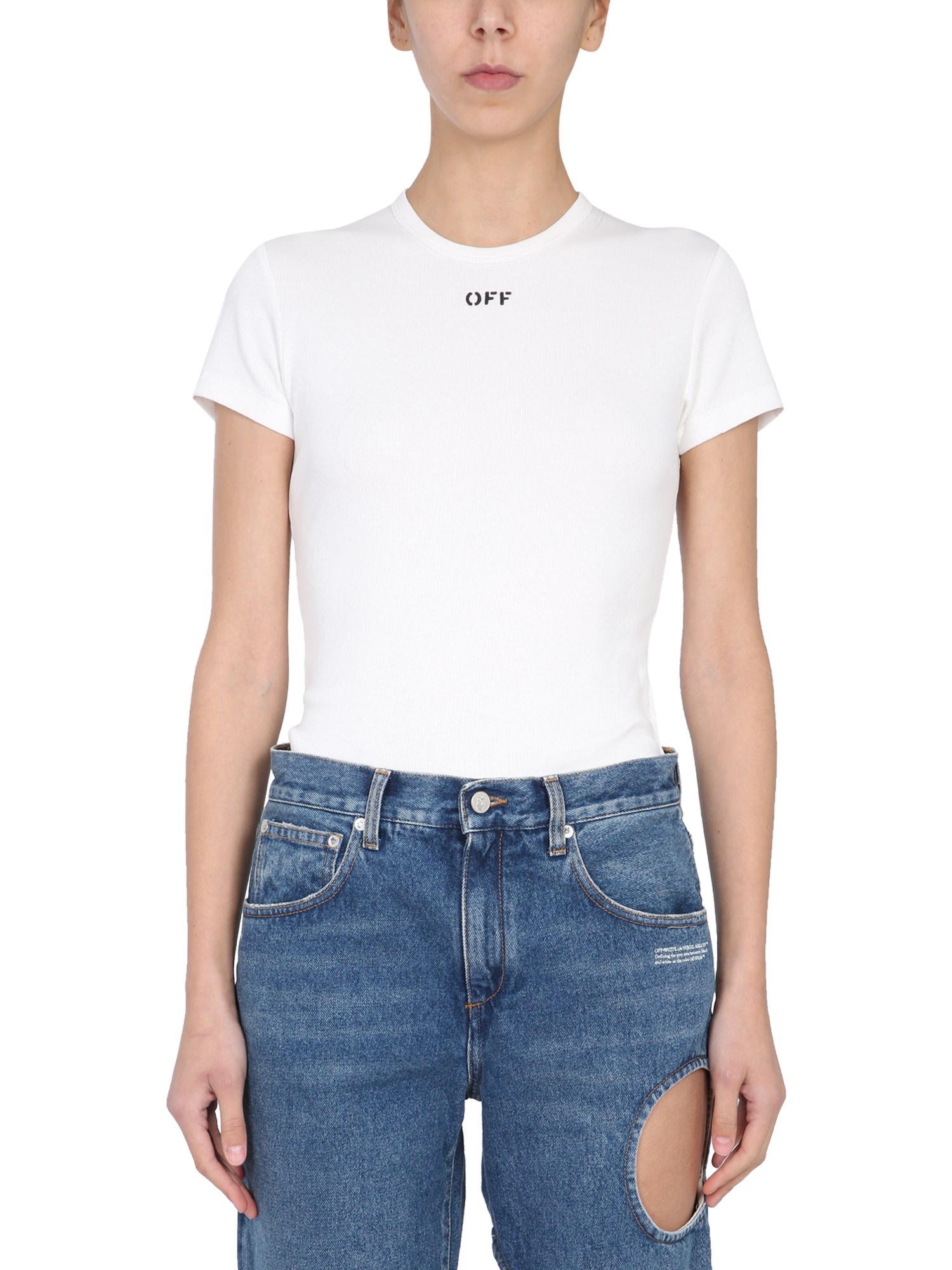 off white fitted tee