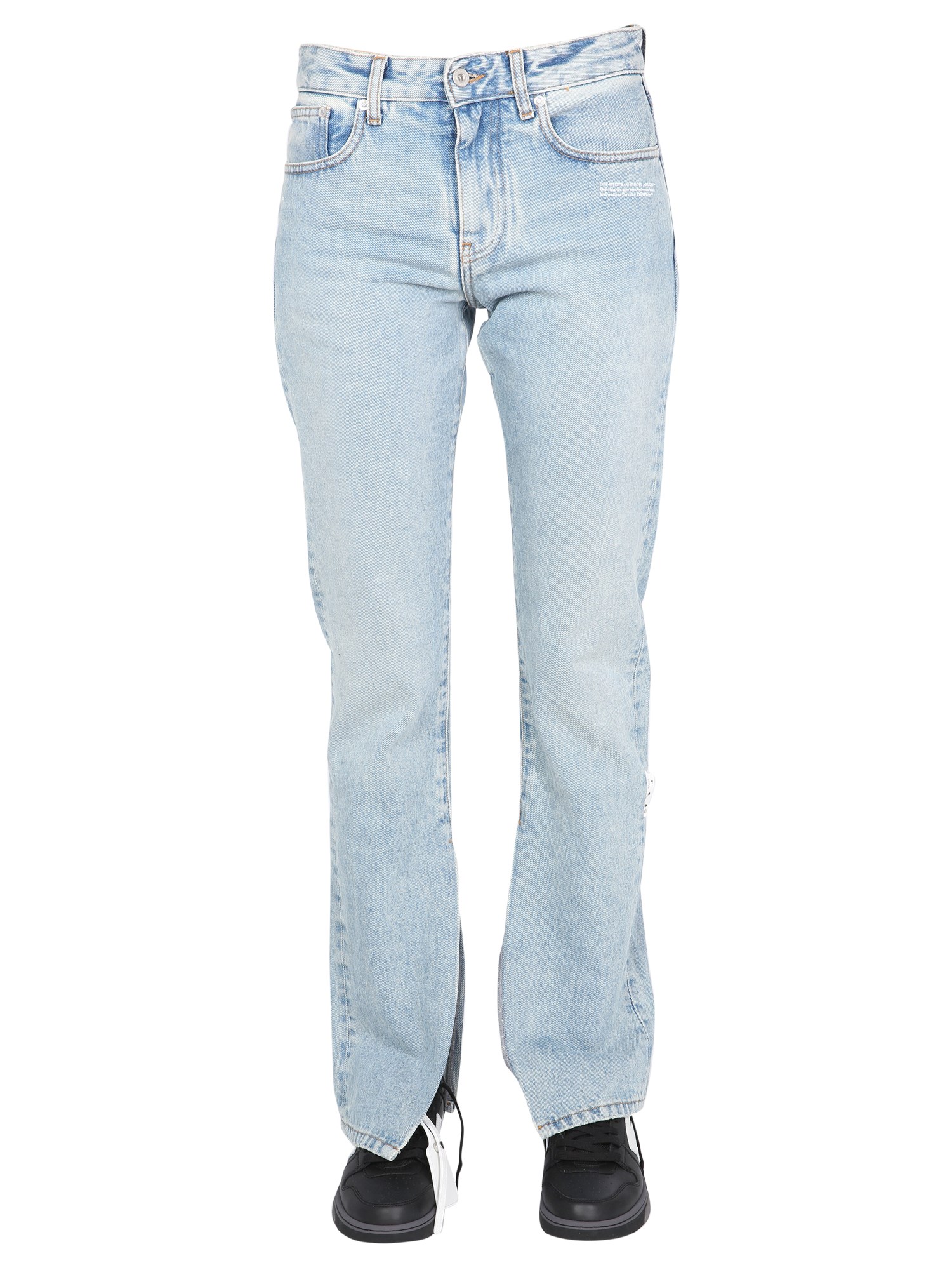 off-white slim fit jeans