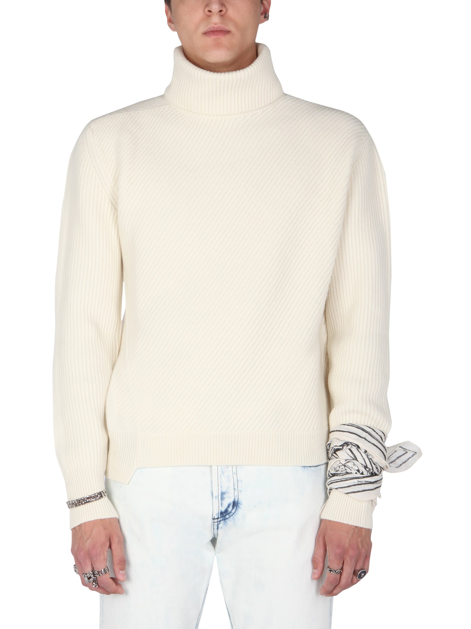turtleneck sweater cream