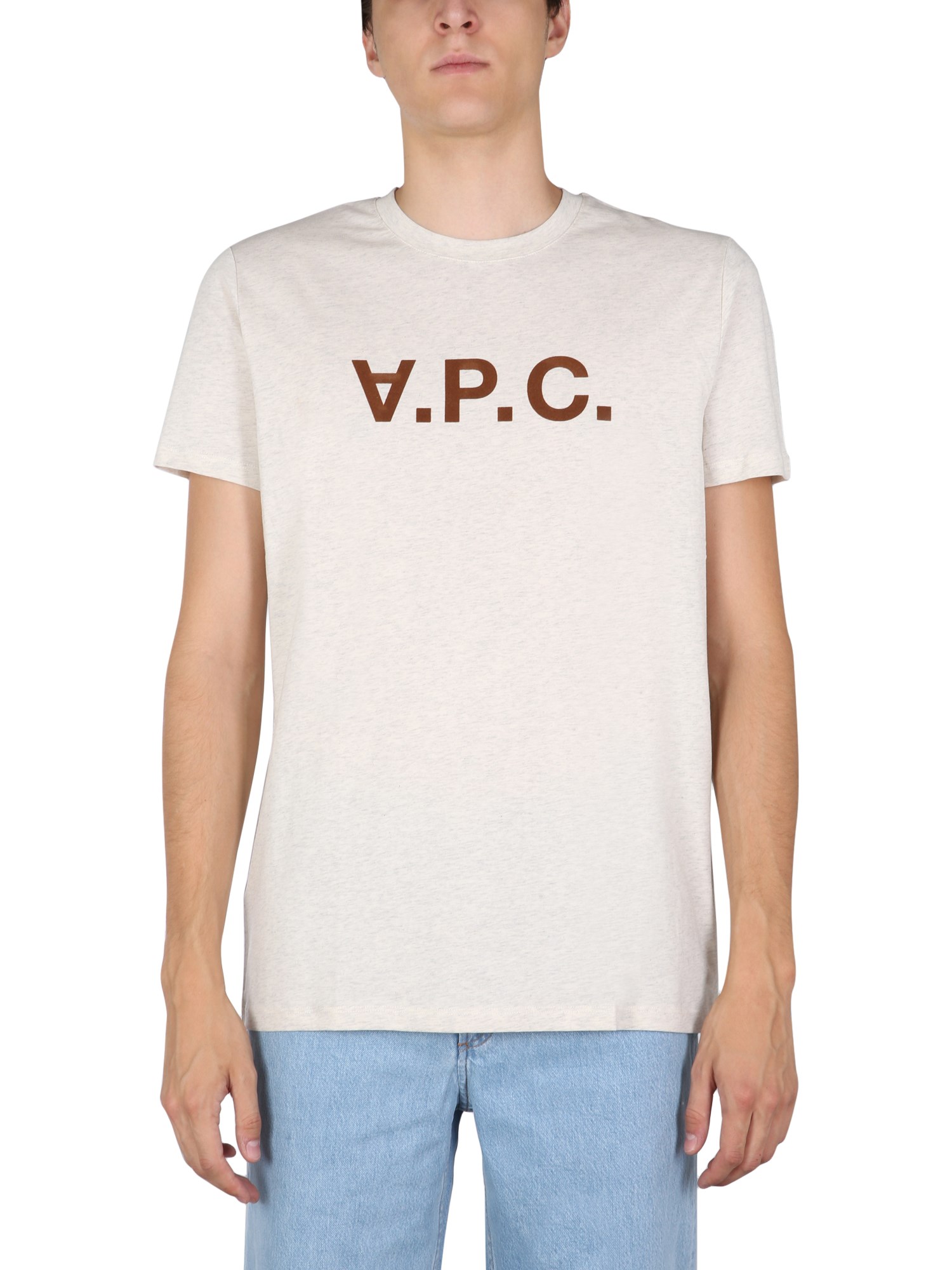 a.p.c. t-shirt with flocked logo | SHOPenauer