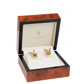 Hatton Labs & Playboy gold Bunny earrings