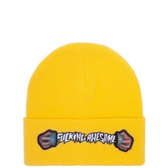 Fucking Awesome yellow World Cup beanie