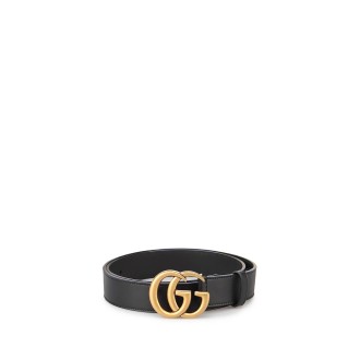 Gucci Leather Belt With Double G Buckle W.30