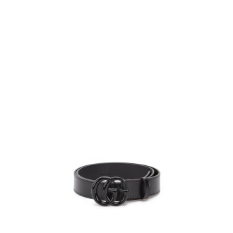 Gucci Leather Belt With Double G Buckle W.30
