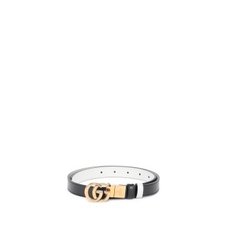 Gucci `Gg Marmont` Reversible Thin Belt W.20