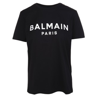 dechifrere Kent Uensartet BALMAIN Woman Black and Gold Logo T-Shirt With Buttons | SHOPenauer