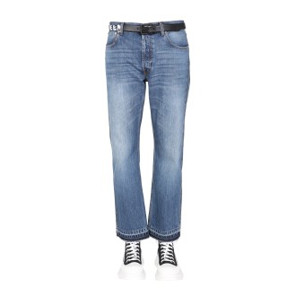 alexander mcqueen jeans with embroidered logo | SHOPenauer