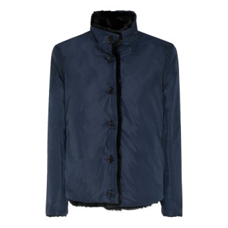 Aspesi - Blue Faux-fur Lined Jacket