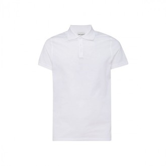 Saint Laurent - White Cotton Polo T-shirt