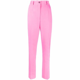 DOLCE & GABBANA Pantaloni sartoriali rosa a vita alta