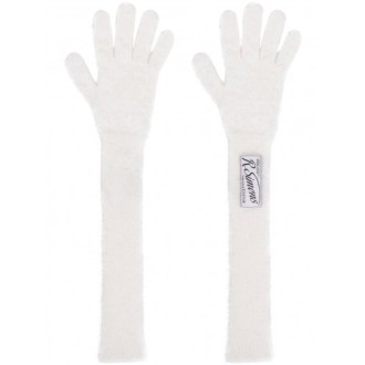 Raf Simons white long gloves