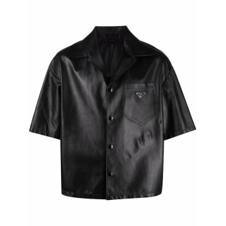 prada leather shirt