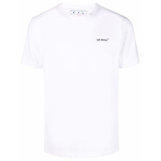 Off White `Wave Diagonal` Short Sleeves Slim T-Shirt