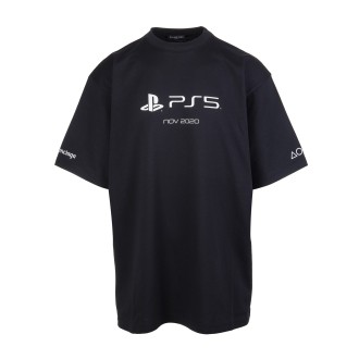 BALENCIAGA T-Shirt PlayStation Boxy Nera Uomo