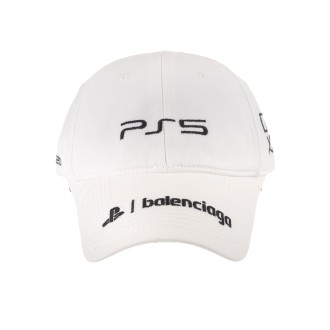 BALENCIAGA Cappello Da Baseball PlayStation Bianco Uomo