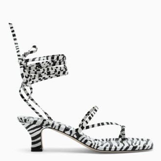 Betty Sandal In Zebra Leather