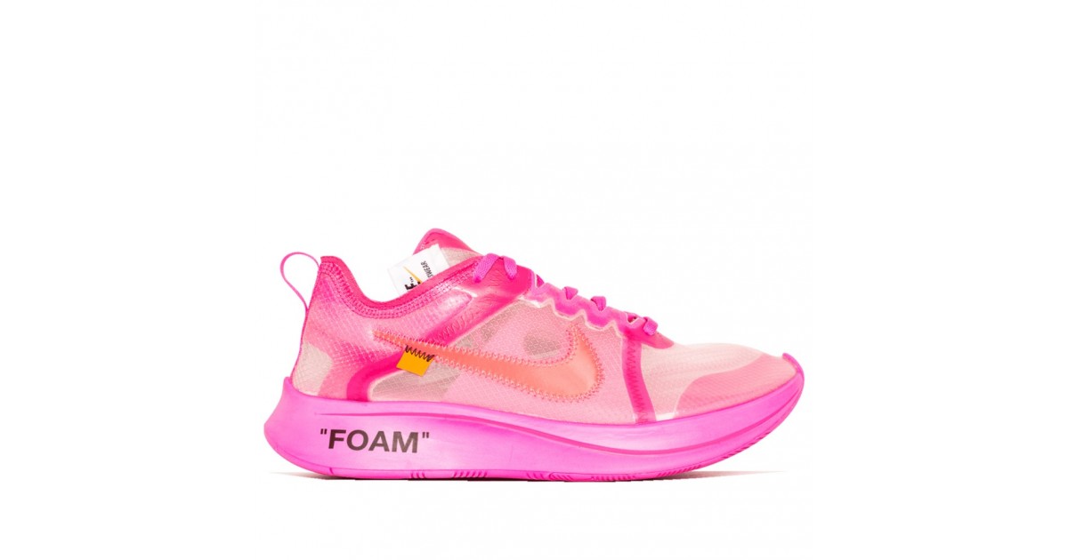 pink nike zoom fly off white