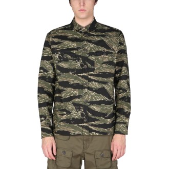 dolce & gabbana camouflage print shirt jacket