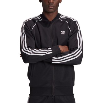 Adidas Felpe Con Zip Uomo Black/white