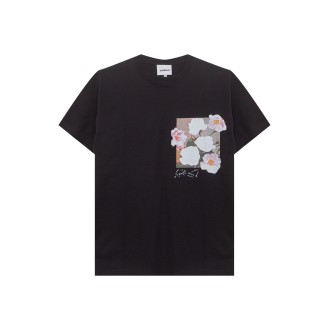 Soulland T-shirt Flower Cribble Nera