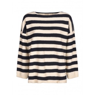 Massimo Alba - Navy And White Striped Sweater