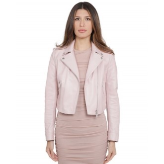 Dolce & Gabbana pink leather jacket