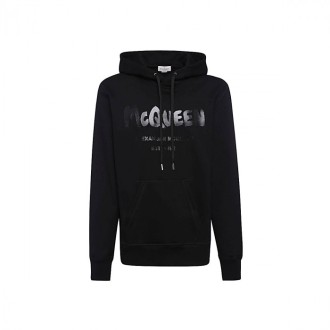 Alexander Mcqueen - Black Cotton Sweatshirt