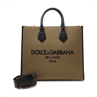 Dolce & Gabbana - Olive Green Canvas Tote Bag