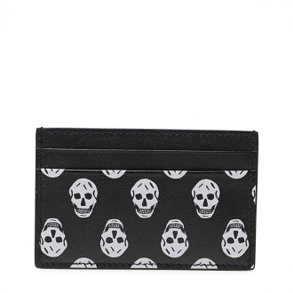 Alexander Mcqueen - Black And White Leather Cardholder
