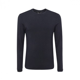 Giorgio Armani - Navy Blue Viscose Blend T-shirt