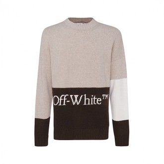 Off-white - Beige And Brown Wool Jumper