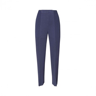 Issey Miyake - Navy Blue Pleated Trousers