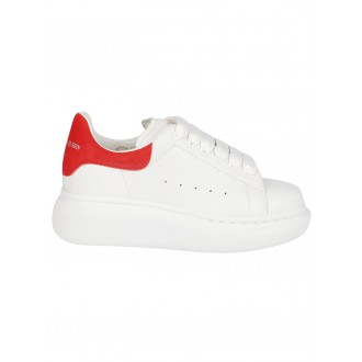 Alexander Mcqueen - White And Red Leather Oversized Sneakers