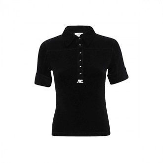 Courreges - Black Cotton Blend Polo Shirt